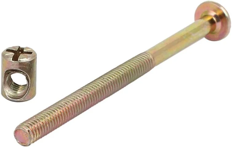 Aexit پیچ و مهره سر گرد M6x85mm با رزوه بلند 55mm و سوکت شش گوش، به همراه مهره اتصال، 8 ست (699657af8f71208f9e60d26b99ad6236)