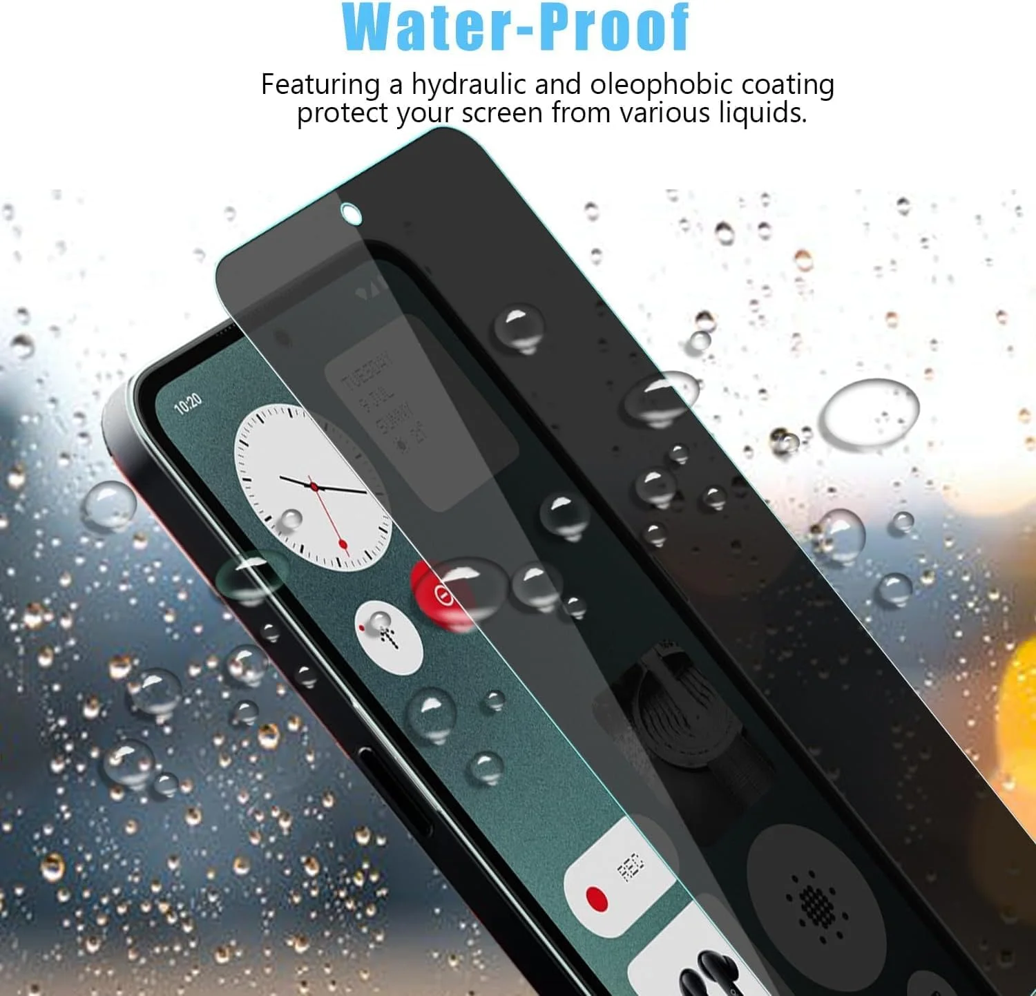 محافظ صفحه نمایش حریم خصوصی شیشه ای حرارت دیده Zuooiec [بسته 2 عددی] برای تلفن Nothing CMF Phone 1، محافظت آسان برای نصب با اثر انگشت، فوق العاده شفاف، حساسیت لمسی، ضد جاسوسی