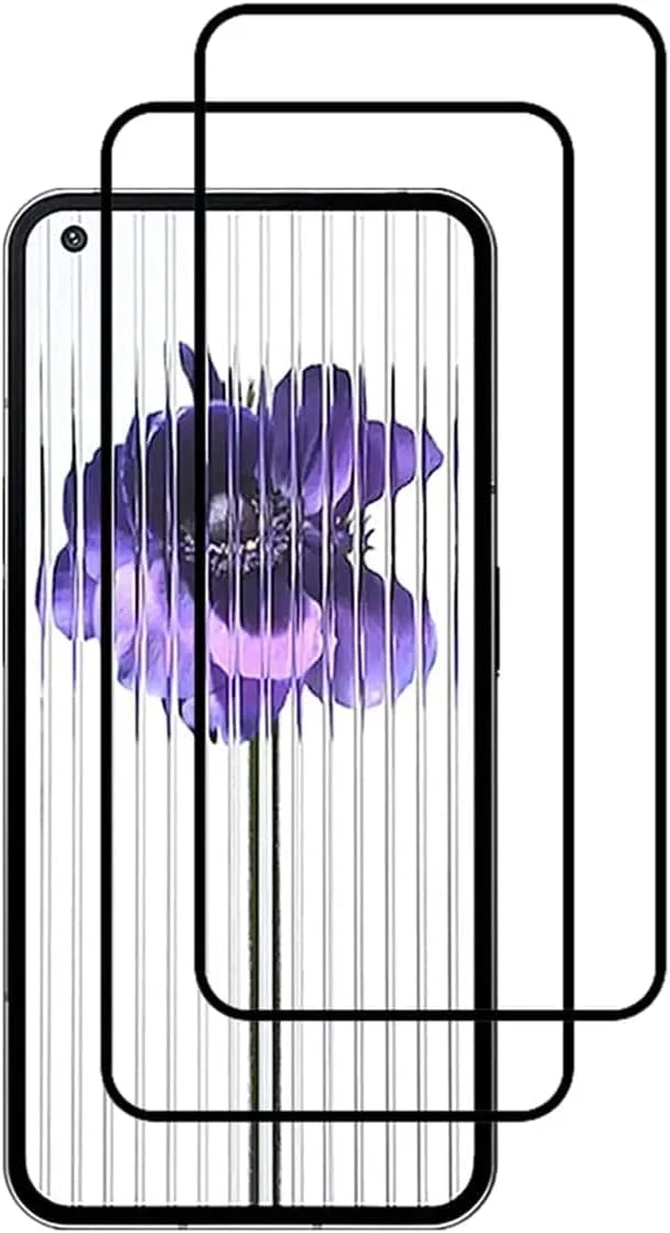 محافظ صفحه نمایش Zubitech [بسته 2 عددی] برای Nothing Phone 1، محافظ صفحه شیشه ای حرارت دیده با سختی 9H، مقاوم در برابر اثر انگشت و خراش برای Nothing Phone 1
