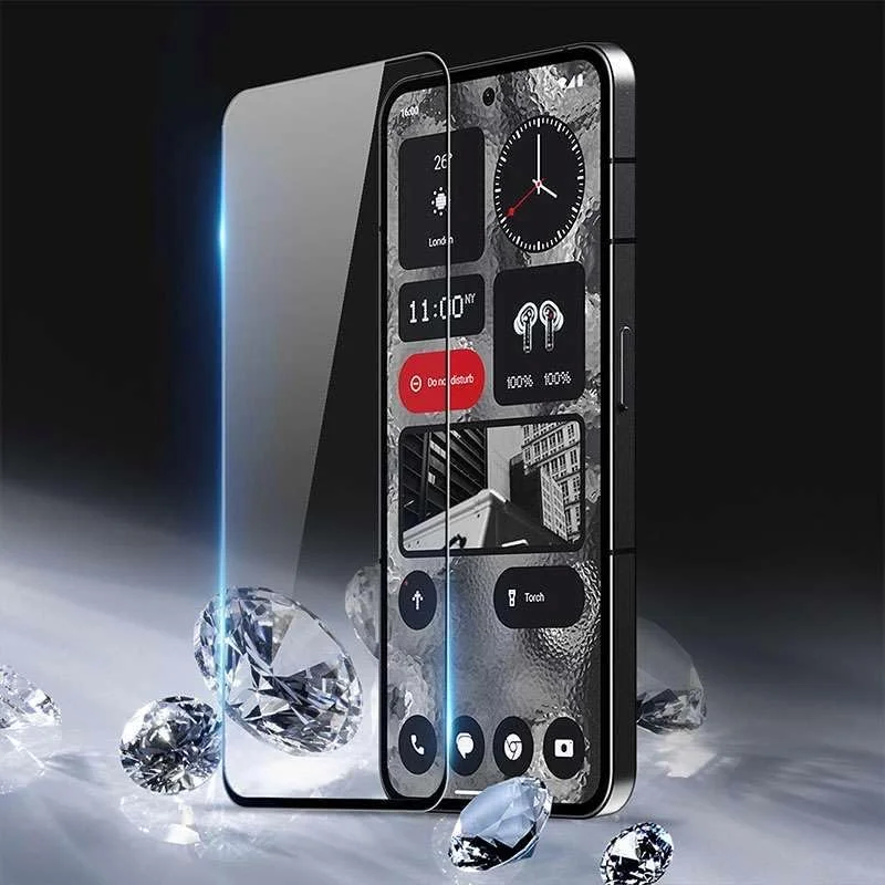 محافظ صفحه نمایش 5D بوراق برای ناتینگ فون 2، پوشش کامل، شیشه حرارت دیده 9H با کیفیت Ultra HD، نصب آسان محافظ صفحه نمایش برای ناتینگ فون 2