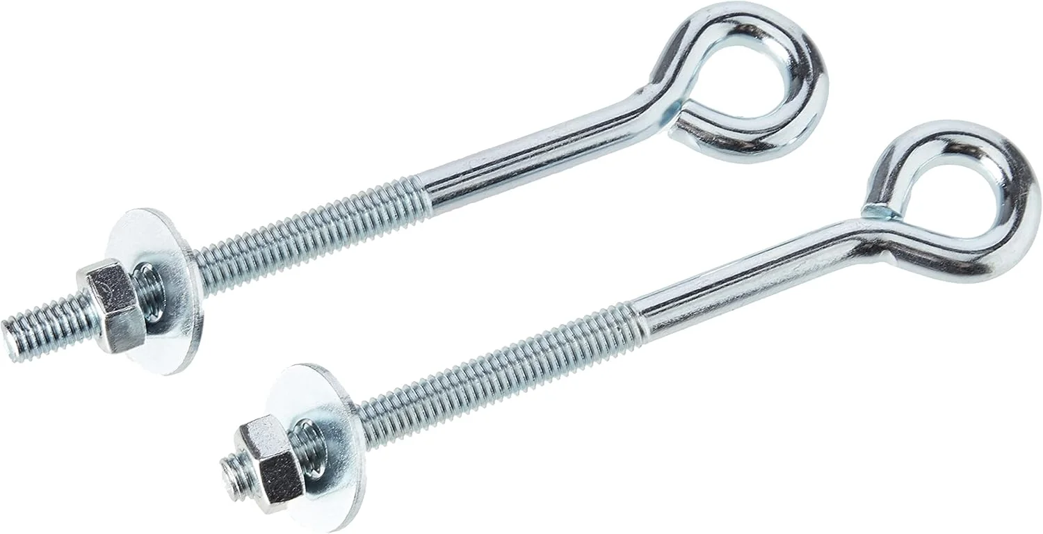 مری وی BH03591 (2 عدد) پیچ چشمی با مهره و واشر، روکش روی روشن M6 x 100mm - بسته 2 عددی مری وی BH03591 (2 عدد) پیچ چشمی با مهره و واشر، روکش روی روشن M6 x 100mm - بسته 2 عددی