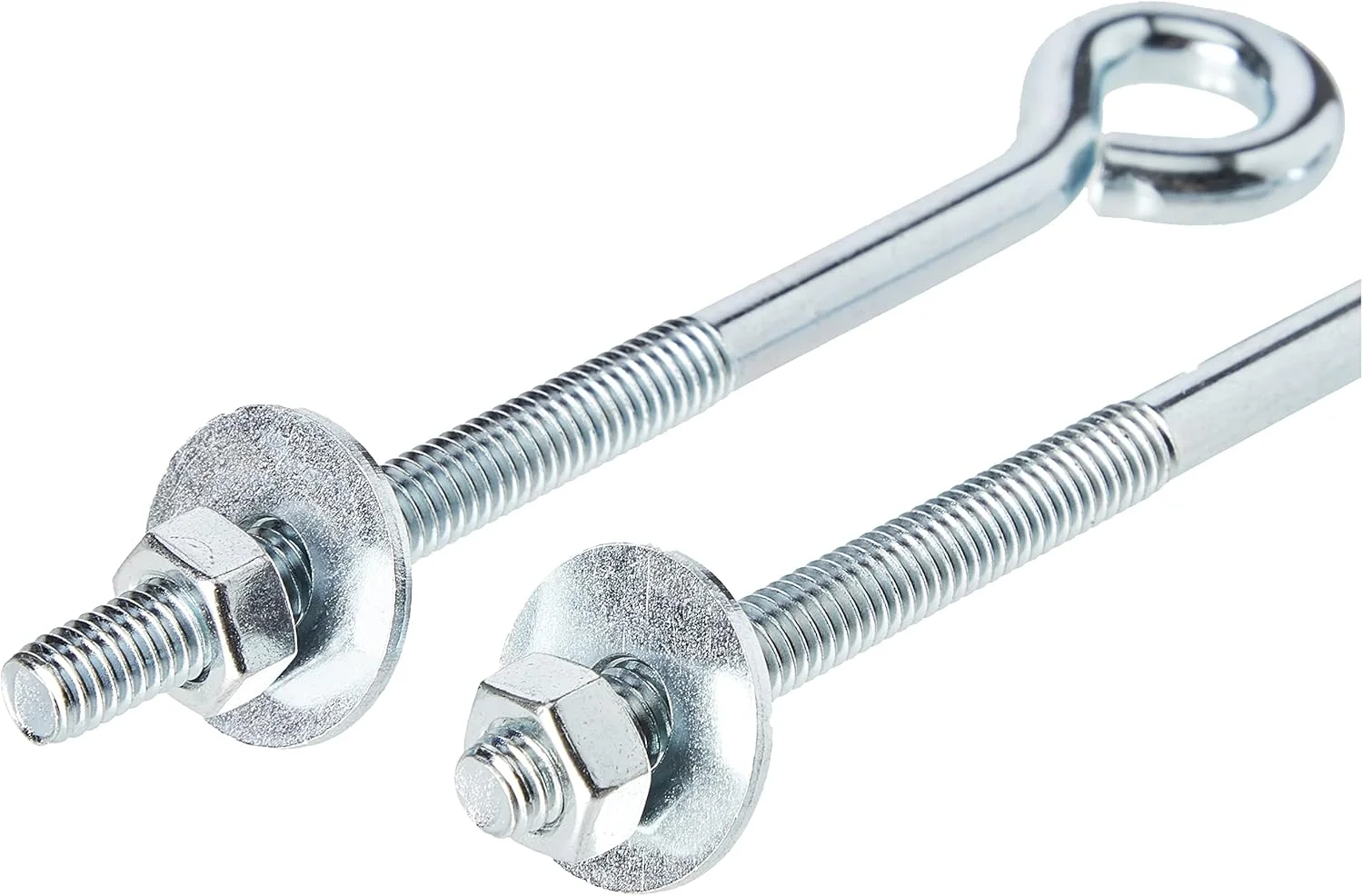 مری وی BH03591 (2 عدد) پیچ چشمی با مهره و واشر، روکش روی روشن M6 x 100mm - بسته 2 عددی