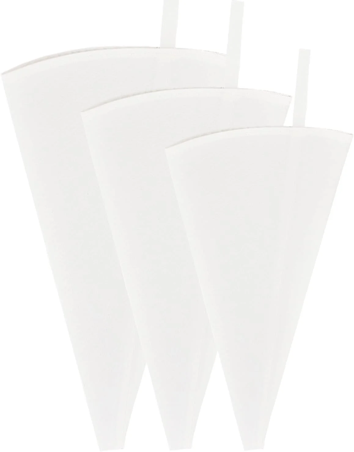 ZIRANMER بسته 3 عددی کیسه های قیف قنادی قابل استفاده مجدد، کیسه های شیرینی پزی پارچه ای با روکش پلاستیکی در 3 سایز، 35، 40 و 45 سانتی متر، کیسه قیف تزئین کیک، شیرینی، دسر و خامه