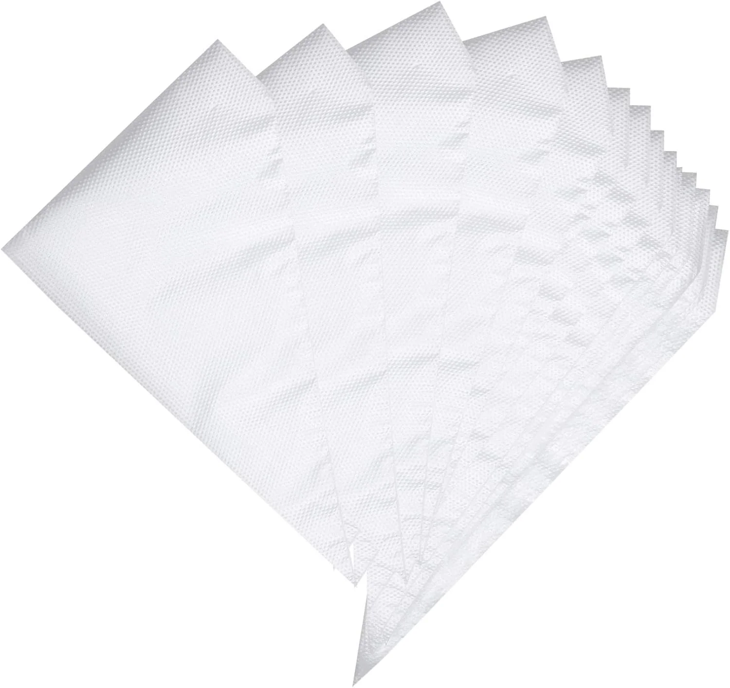 YYaaloa بسته 100 عددی کیسه شیرینی پزی پلاستیکی یکبار مصرف، ابزار تزئین کیک، شیرینی، کاپ کیک و لوازم قنادی (بزرگ - سفید)