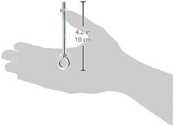مری وی BH03591 (2 عدد) پیچ چشمی با مهره و واشر، روکش روی روشن M6 x 100mm - بسته 2 عددی