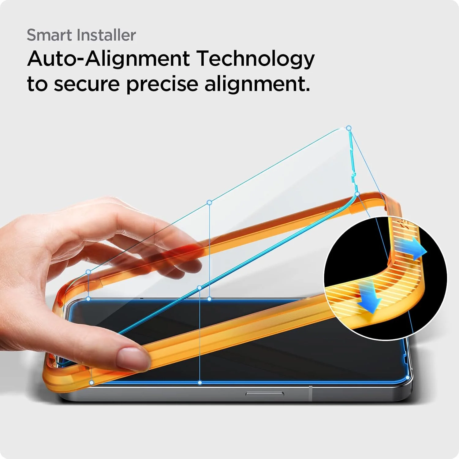 محافظ صفحه نمایش شیشه ای حرارت دیده پریمیوم Spigen GLAStR Align Master طراحی شده برای Nothing Phone (1) - [سازگار با قاب - 2 عدد]