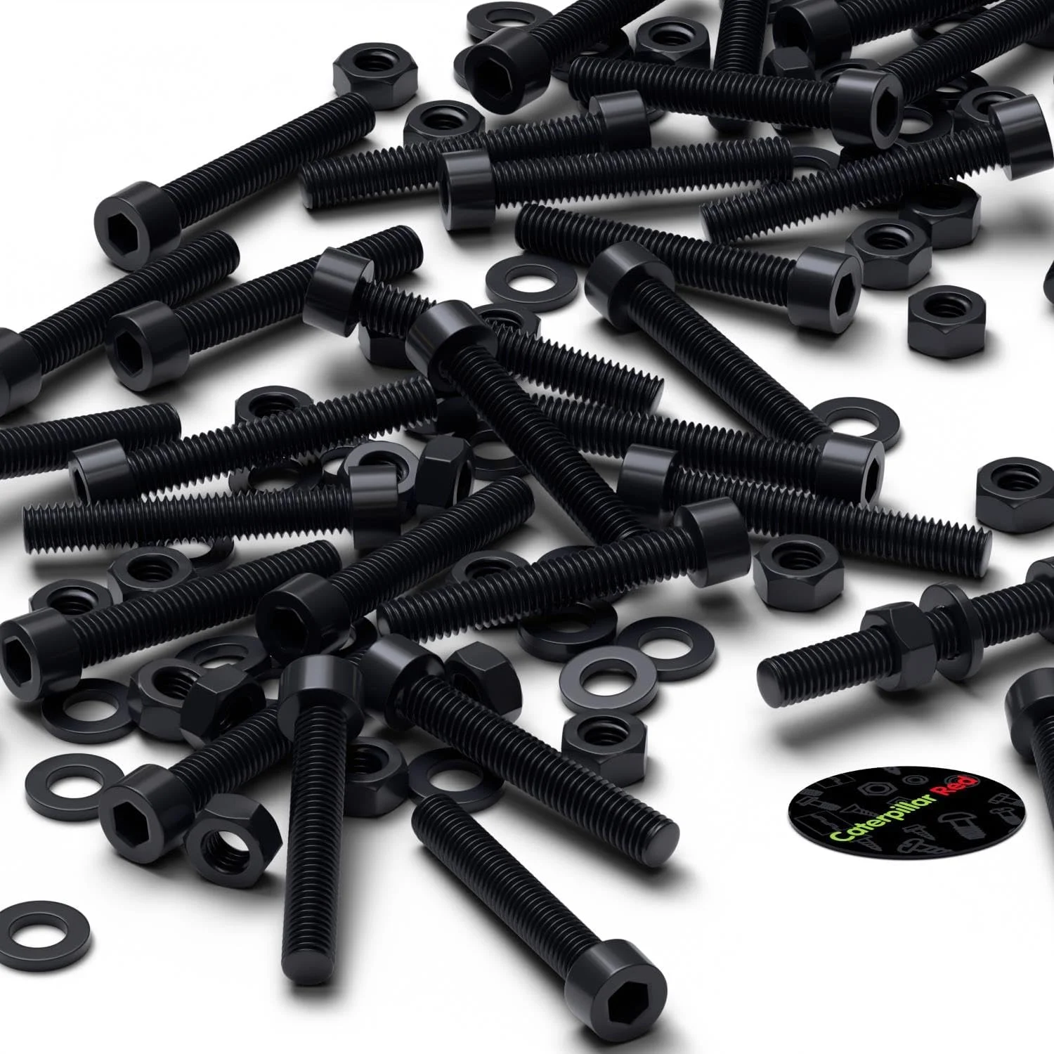 پیچ های ماشینی پلاستیکی سر سوکت نایلونی مشکی و قرمز Caterpillar، M6 x 40mm، پیچ و مهره و واشر پلاستیکی، 15/64" x 1-37/64" پیچ های ماشینی پلاستیکی سر سوکت نایلونی مشکی و قرمز Caterpillar، M6 x 40mm، پیچ و مهره و واشر پلاستیکی، 15/64" x 1-37/64"