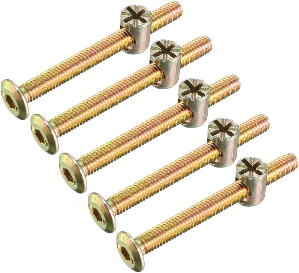 uxcell M6x60mm Furniture Bolt Nut Set Hex Socket Screw with Barrel Nuts Phillips-Slotted Zinc Plated 5 Sets uxcell M6x60mm Furniture Bolt Nut Set Hex Socket Screw with Barrel Nuts Phillips-Slotted Zinc Plated 5 Sets