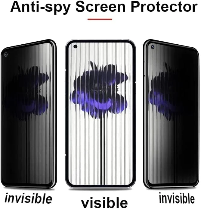 Muzz Privacy Screen protector compatible with Nothing Phone 1 Anti-Glare Privacy Screen Protector Tempered Glass [3D Touch][Case Friendly] Bubble Free Screen For Nothing phone 1