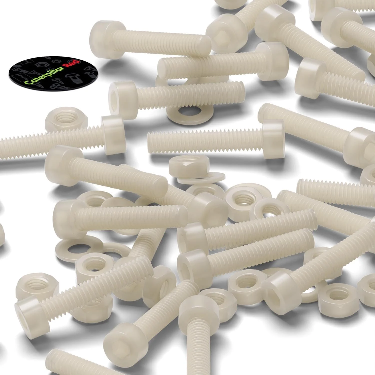 پیچ گوشتی سر استوانه ای نایلونی قرمز کاترپیلار 50 عددی، پیچ های ماشینی پلاستیکی، M3 x 20mm، پیچ و مهره و واشر پلاستیکی، بست ها، 1/8 x 25/32 پیچ گوشتی سر استوانه ای نایلونی قرمز کاترپیلار 50 عددی، پیچ های ماشینی پلاستیکی، M3 x 20mm، پیچ و مهره و واشر پلاستیکی، بست ها، 1/8 x 25/32