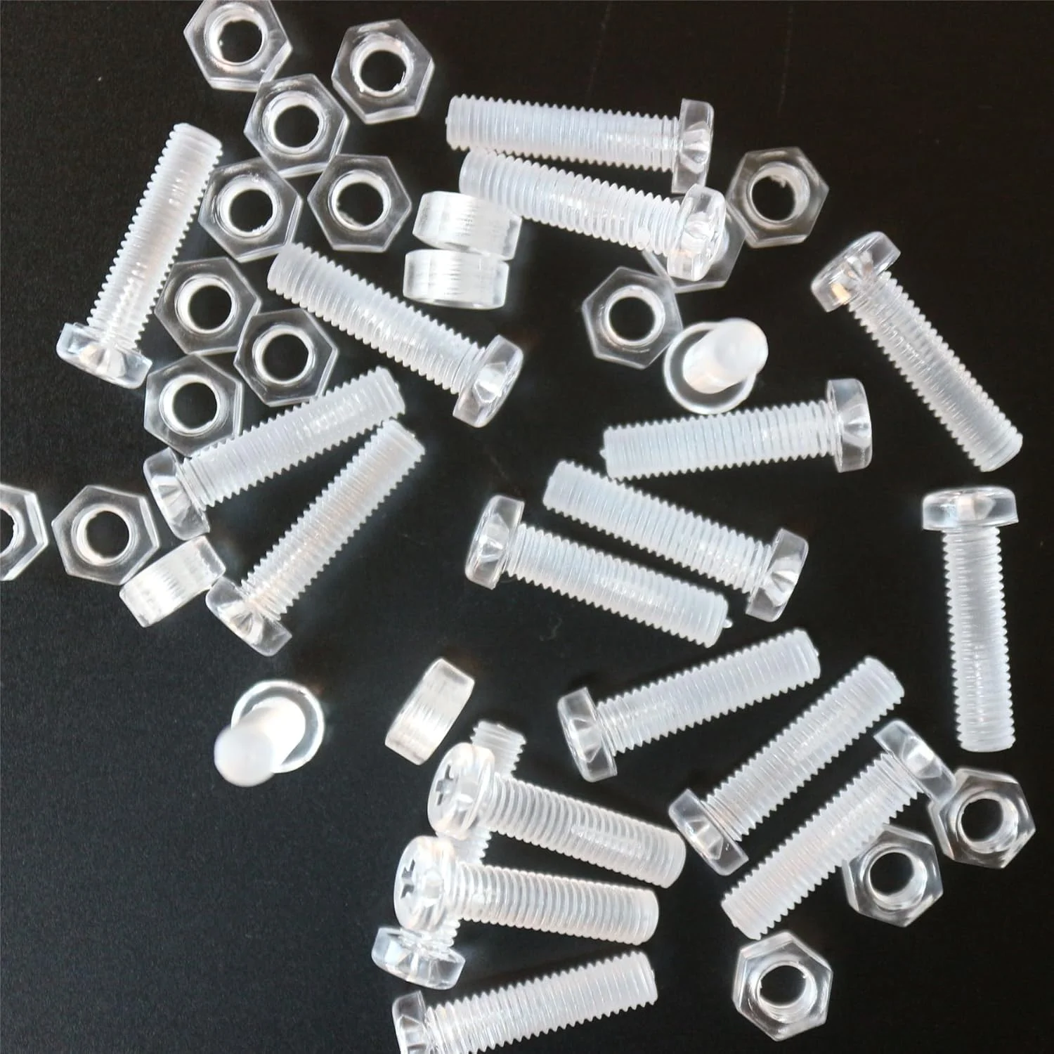 Caterpillar بسته 60 عددی قرمز مهره و پیچ و واشر پلاستیکی شفاف اکریلیک M5 x 20mm - پیچ های پلاستیکی اکریلیک، 13/64" x 25/32 Caterpillar بسته 60 عددی قرمز مهره و پیچ و واشر پلاستیکی شفاف اکریلیک M5 x 20mm - پیچ های پلاستیکی اکریلیک، 13/64" x 25/32