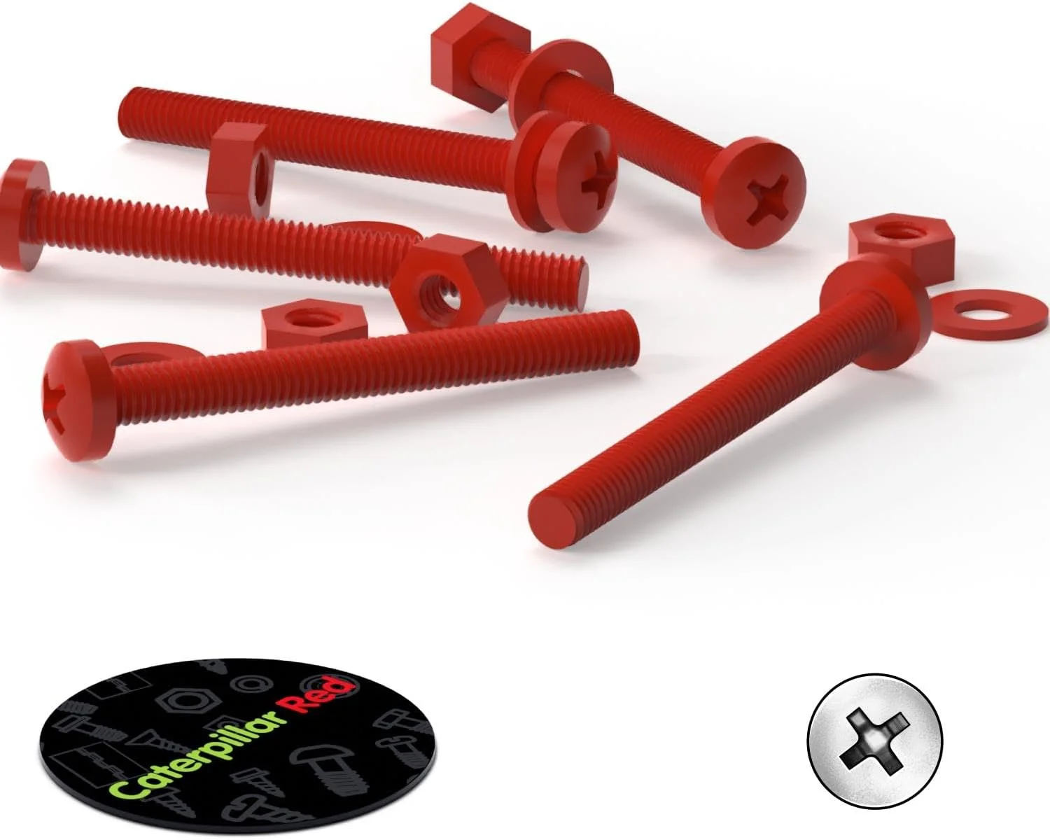 پیچ و مهره های پلی پروپیلن (PP) کاترپیلار قرمز 20 عددی با سر فیلیپس، M4 x 40mm، واشر، اکریلیک، مقاوم در برابر آب، ضد خوردگی، مقاوم در برابر مواد شیمیایی، 5/32 x 1-37/64 پیچ و مهره های پلی پروپیلن (PP) کاترپیلار قرمز 20 عددی با سر فیلیپس، M4 x 40mm، واشر، اکریلیک، مقاوم در برابر آب، ضد خوردگی، مقاوم در برابر مواد شیمیایی، 5/32 x 1-37/64
