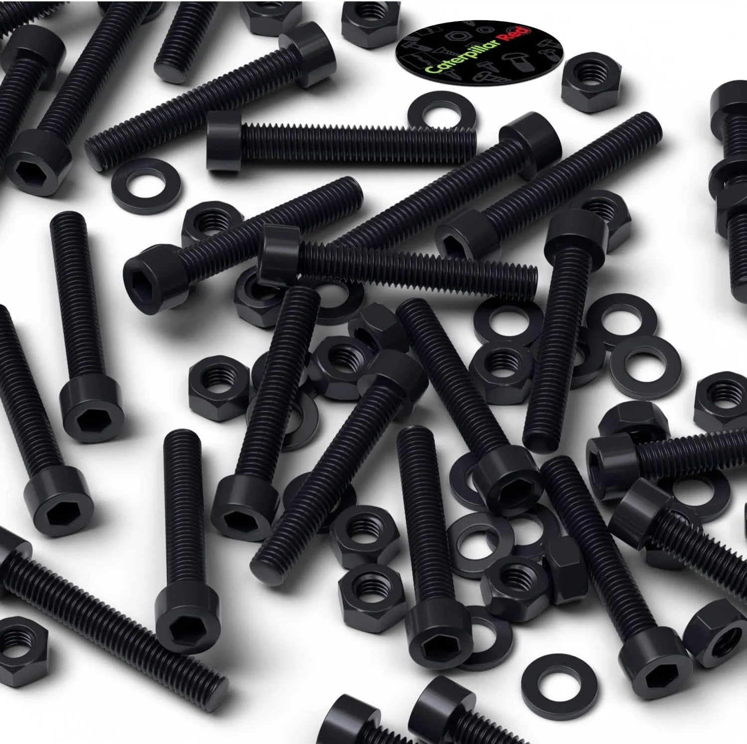 پیچ های ماشینی پلاستیکی سر سوکت نایلونی مشکی و قرمز Caterpillar، M6 x 40mm، پیچ و مهره و واشر پلاستیکی، 15/64" x 1-37/64" پیچ های ماشینی پلاستیکی سر سوکت نایلونی مشکی و قرمز Caterpillar، M6 x 40mm، پیچ و مهره و واشر پلاستیکی، 15/64" x 1-37/64"