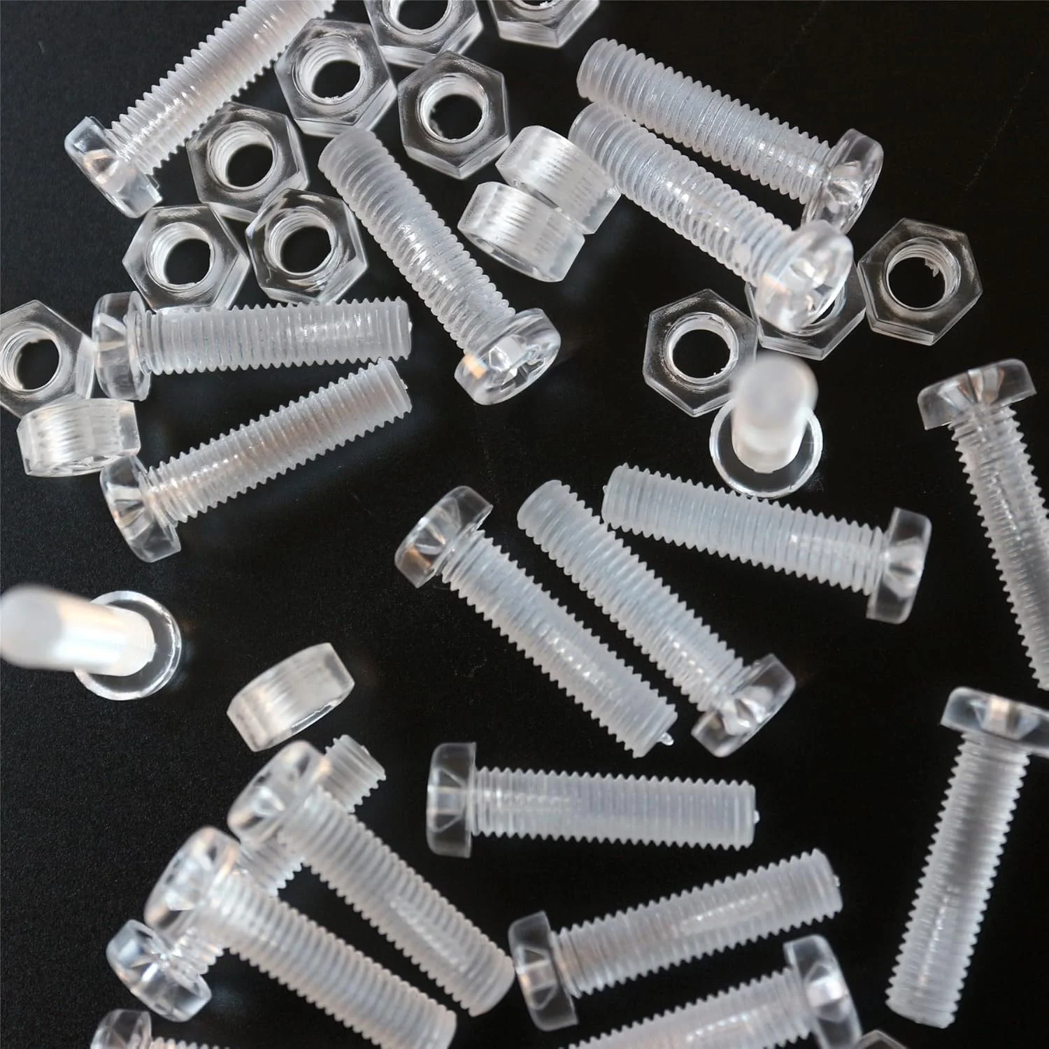 Caterpillar بسته 60 عددی قرمز مهره و پیچ و واشر پلاستیکی شفاف اکریلیک M5 x 20mm - پیچ های پلاستیکی اکریلیک، 13/64" x 25/32 Caterpillar بسته 60 عددی قرمز مهره و پیچ و واشر پلاستیکی شفاف اکریلیک M5 x 20mm - پیچ های پلاستیکی اکریلیک، 13/64" x 25/32