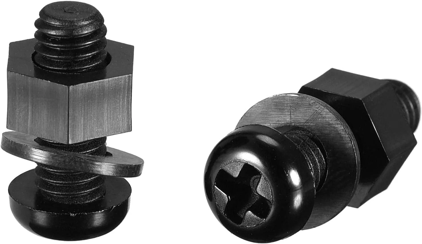 مجموعه پیچ و مهره نایلونی sourcing map، پیچ و مهره سر گرد M6x15mm با واشرهای تخت مشکی 20 ست مجموعه پیچ و مهره نایلونی sourcing map، پیچ و مهره سر گرد M6x15mm با واشرهای تخت مشکی 20 ست