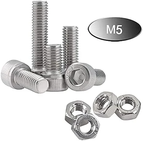 مجموعه پیچ و مهره استیل شش گوش گوشه بیرونی newlng 304، پیچ و مهره های شش گوش صنایع ماشین آلات M5 مجموعه پیچ و مهره استیل شش گوش گوشه بیرونی newlng 304، پیچ و مهره های شش گوش صنایع ماشین آلات M5