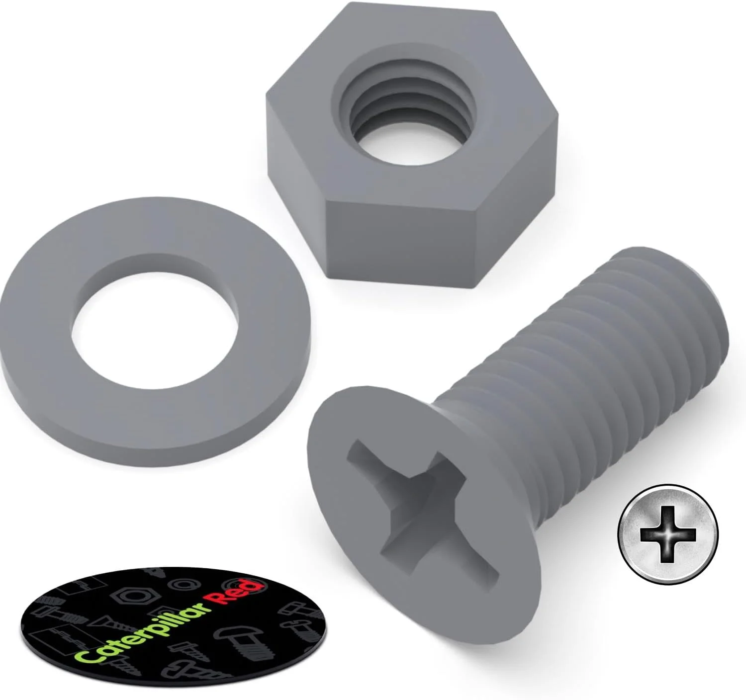 پیچ و مهره های پلاستیکی پلی پروپیلن (PP) سرتخت کاترپیلار قرمز 20 x خاکستری، واشر، M8 x 20mm، اکریلیک، مقاوم در برابر آب، ضد خوردگی، مقاوم در برابر مواد شیمیایی، خاکستری، 5/16" x 25/32 پیچ و مهره های پلاستیکی پلی پروپیلن (PP) سرتخت کاترپیلار قرمز 20 x خاکستری، واشر، M8 x 20mm، اکریلیک، مقاوم در برابر آب، ضد خوردگی، مقاوم در برابر مواد شیمیایی، خاکستری، 5/16" x 25/32