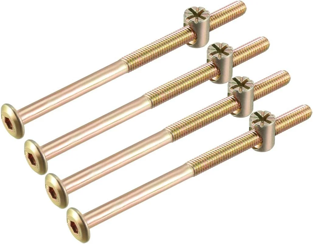 مجموعه پیچ و مهره مبلمان uxcell M6x100mm، پیچ با سوکت شش گوش، طول رزوه 56.7 میلی متر با مهره های استوانه ای، چهارسو، 4 ست مجموعه پیچ و مهره مبلمان uxcell M6x100mm، پیچ با سوکت شش گوش، طول رزوه 56.7 میلی متر با مهره های استوانه ای، چهارسو، 4 ست