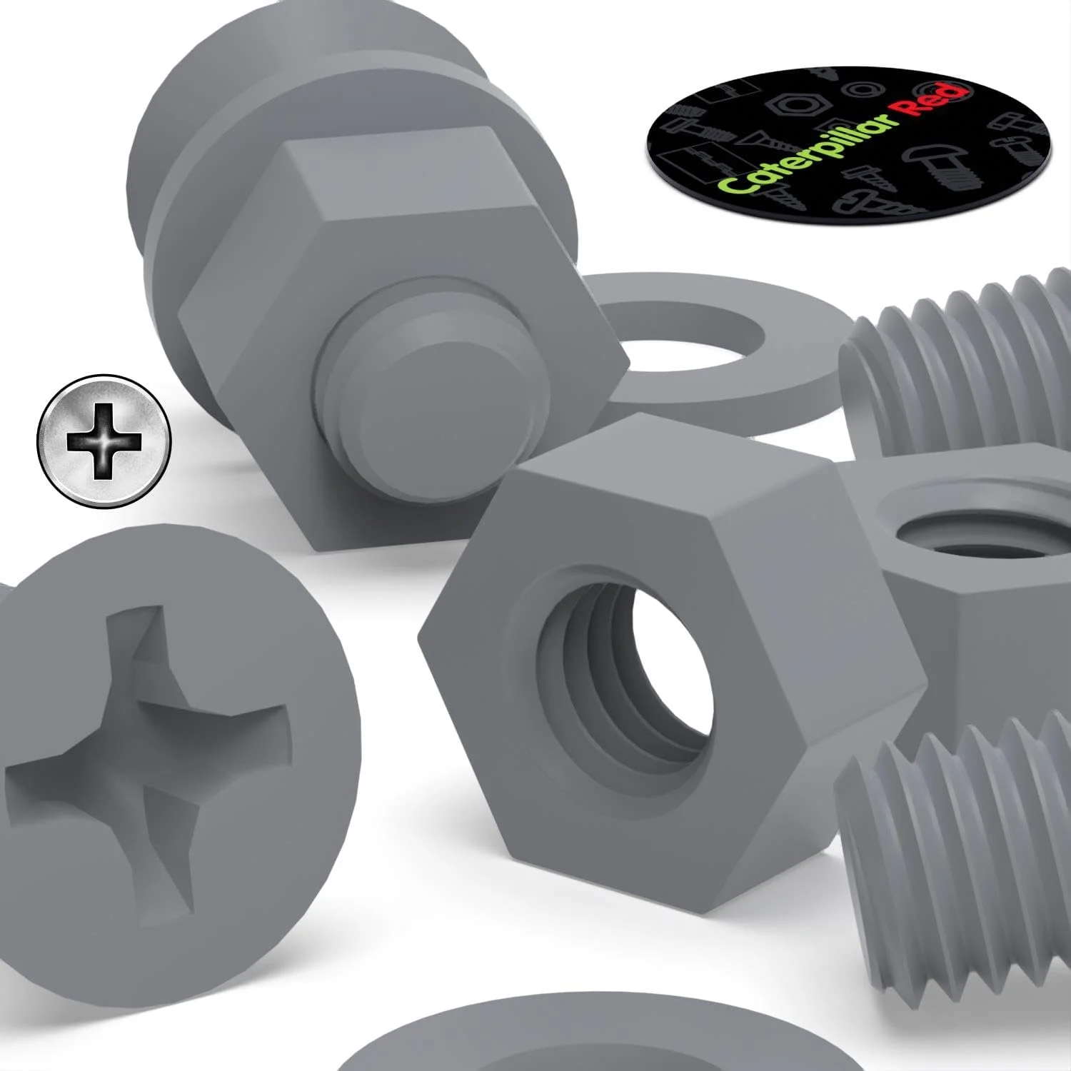 پیچ و مهره های پلاستیکی پلی پروپیلن (PP) سرتخت کاترپیلار قرمز 20 x خاکستری، واشر، M8 x 20mm، اکریلیک، مقاوم در برابر آب، ضد خوردگی، مقاوم در برابر مواد شیمیایی، خاکستری، 5/16" x 25/32 پیچ و مهره های پلاستیکی پلی پروپیلن (PP) سرتخت کاترپیلار قرمز 20 x خاکستری، واشر، M8 x 20mm، اکریلیک، مقاوم در برابر آب، ضد خوردگی، مقاوم در برابر مواد شیمیایی، خاکستری، 5/16" x 25/32