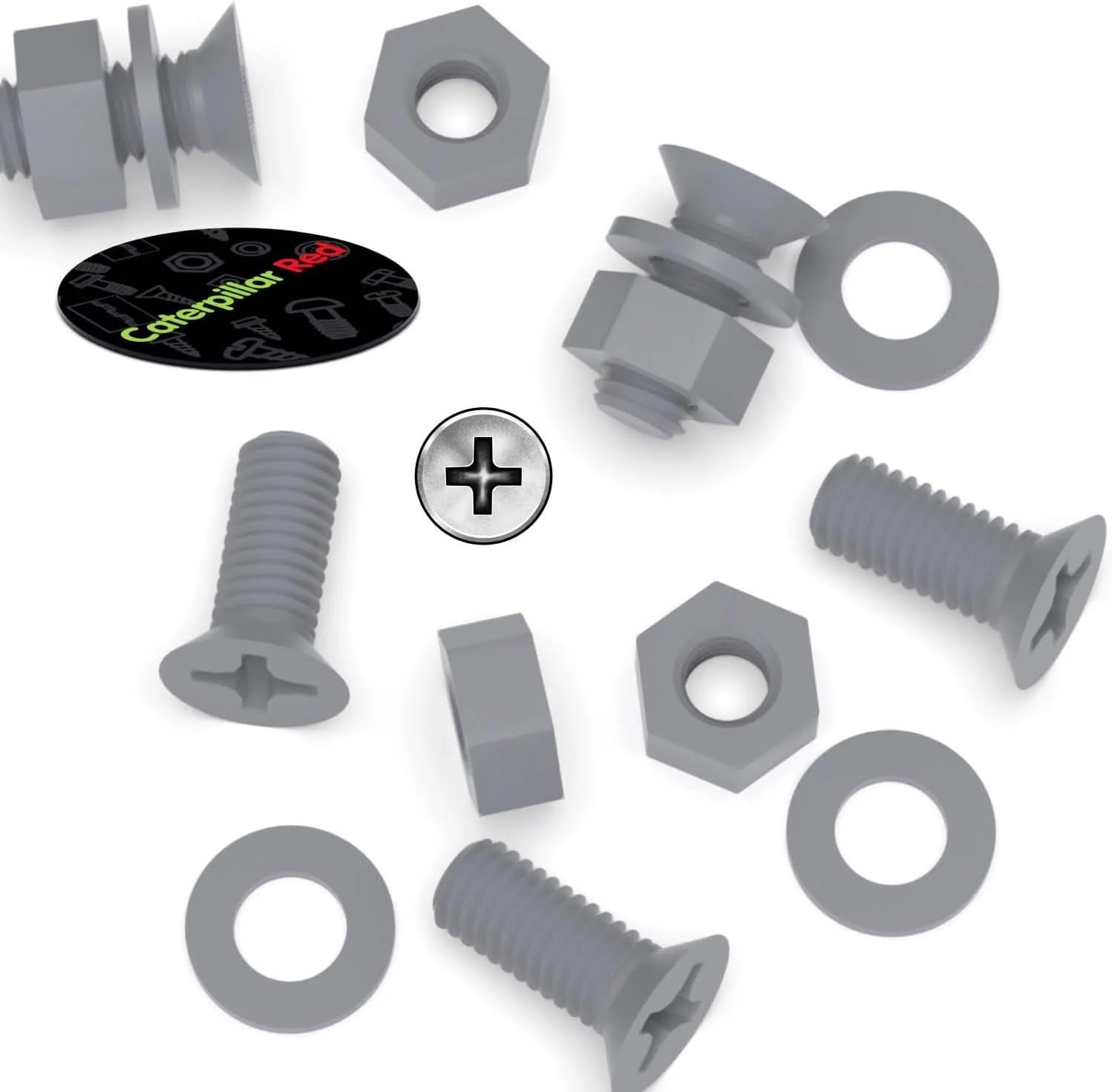 پیچ و مهره های پلاستیکی پلی پروپیلن (PP) سرتخت کاترپیلار قرمز 20 x خاکستری، واشر، M8 x 20mm، اکریلیک، مقاوم در برابر آب، ضد خوردگی، مقاوم در برابر مواد شیمیایی، خاکستری، 5/16" x 25/32 پیچ و مهره های پلاستیکی پلی پروپیلن (PP) سرتخت کاترپیلار قرمز 20 x خاکستری، واشر، M8 x 20mm، اکریلیک، مقاوم در برابر آب، ضد خوردگی، مقاوم در برابر مواد شیمیایی، خاکستری، 5/16" x 25/32