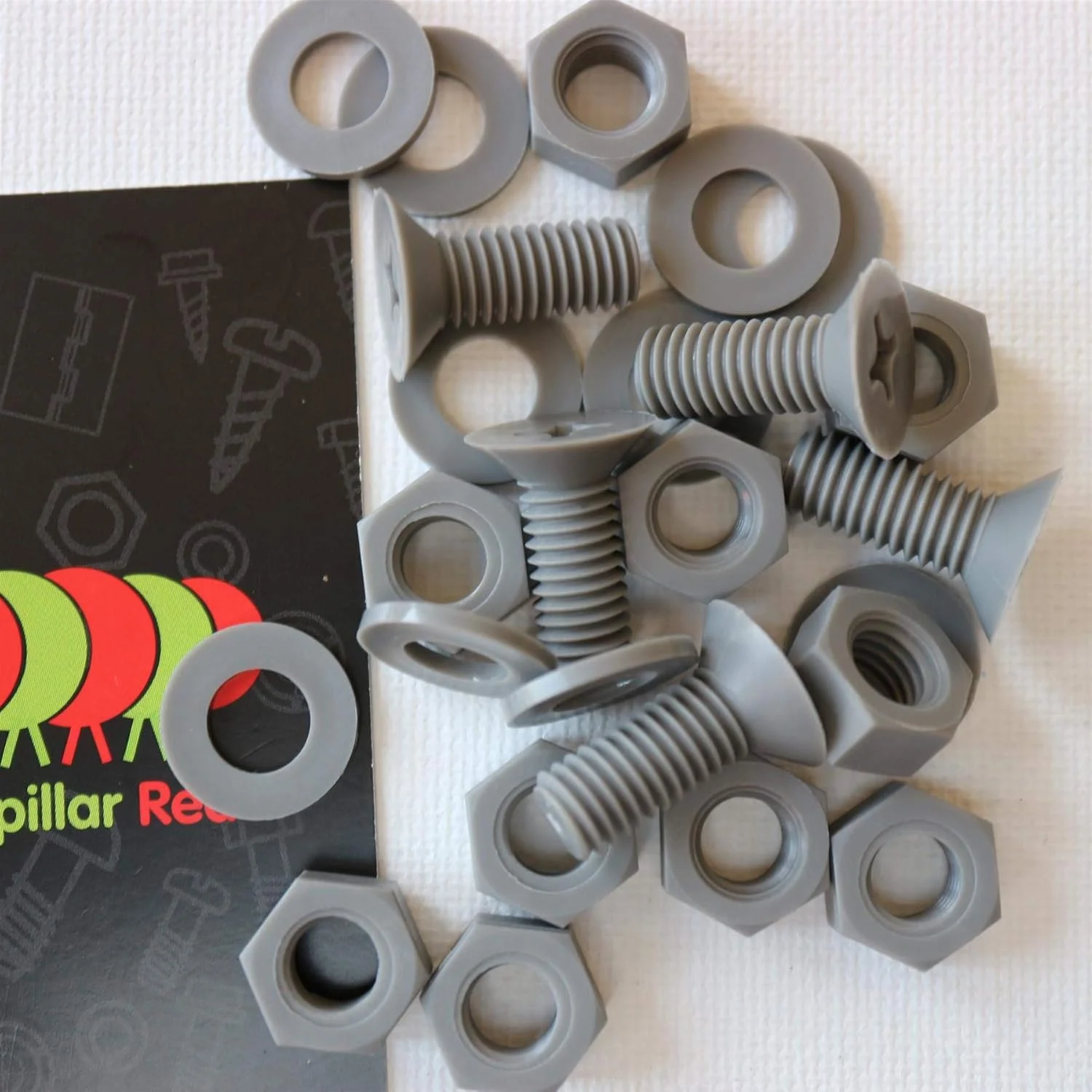 پیچ و مهره های پلاستیکی پلی پروپیلن (PP) سرتخت کاترپیلار قرمز 20 x خاکستری، واشر، M8 x 20mm، اکریلیک، مقاوم در برابر آب، ضد خوردگی، مقاوم در برابر مواد شیمیایی، خاکستری، 5/16" x 25/32 پیچ و مهره های پلاستیکی پلی پروپیلن (PP) سرتخت کاترپیلار قرمز 20 x خاکستری، واشر، M8 x 20mm، اکریلیک، مقاوم در برابر آب، ضد خوردگی، مقاوم در برابر مواد شیمیایی، خاکستری، 5/16" x 25/32