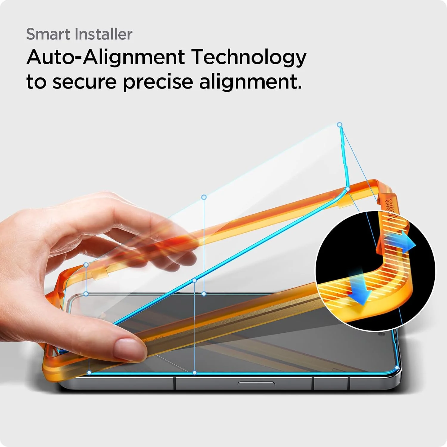 محافظ صفحه نمایش شیشه ای پریمیوم Spigen GLAStR Align Master سازگار با قاب گوشی Nothing Phone (2) - [2 عدد]