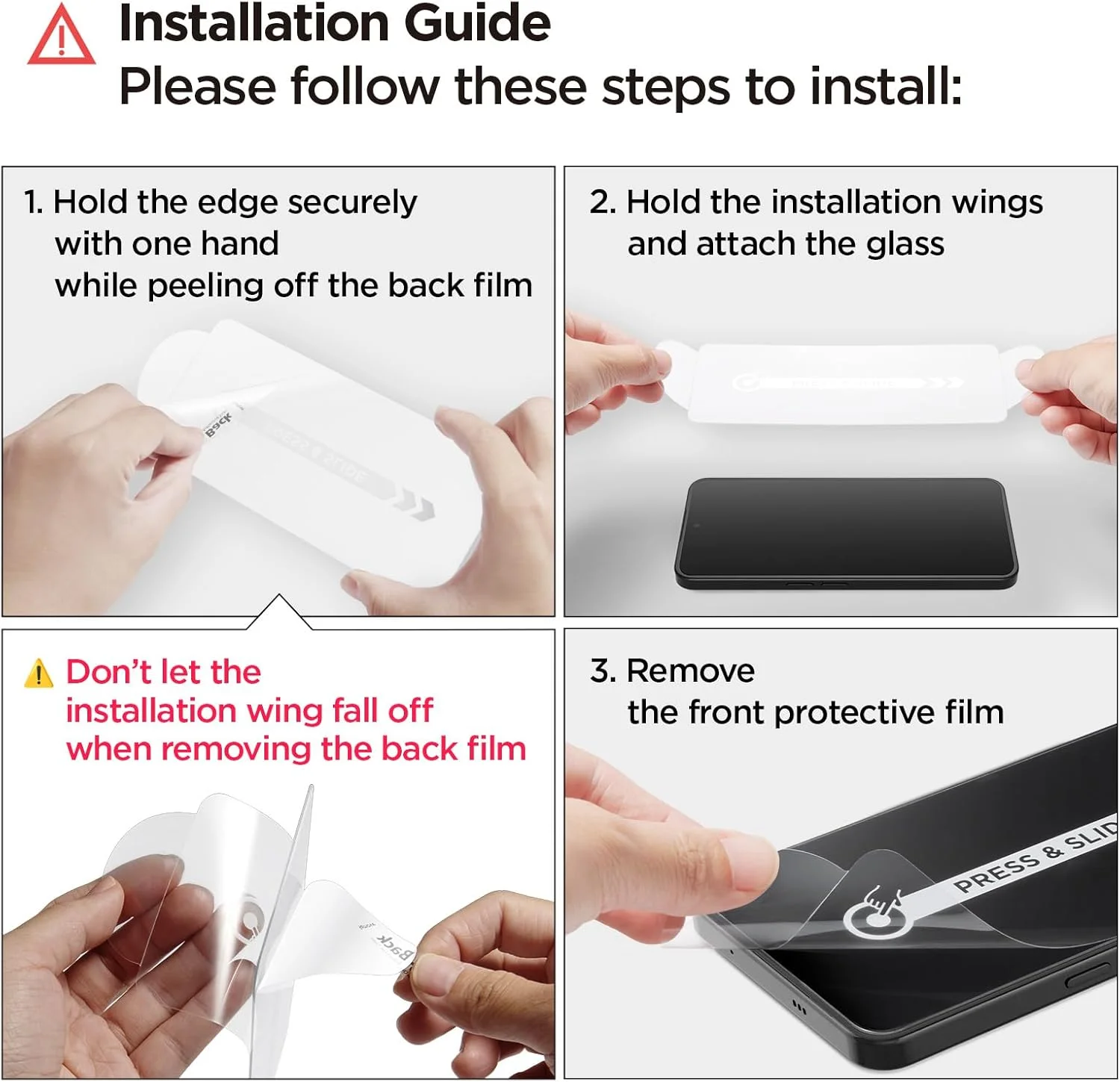 محافظ صفحه نمایش شیشه ای ممتاز Spigen GLAStR Slim برای Nothing Phone (3) - [بسته 2 عددی]