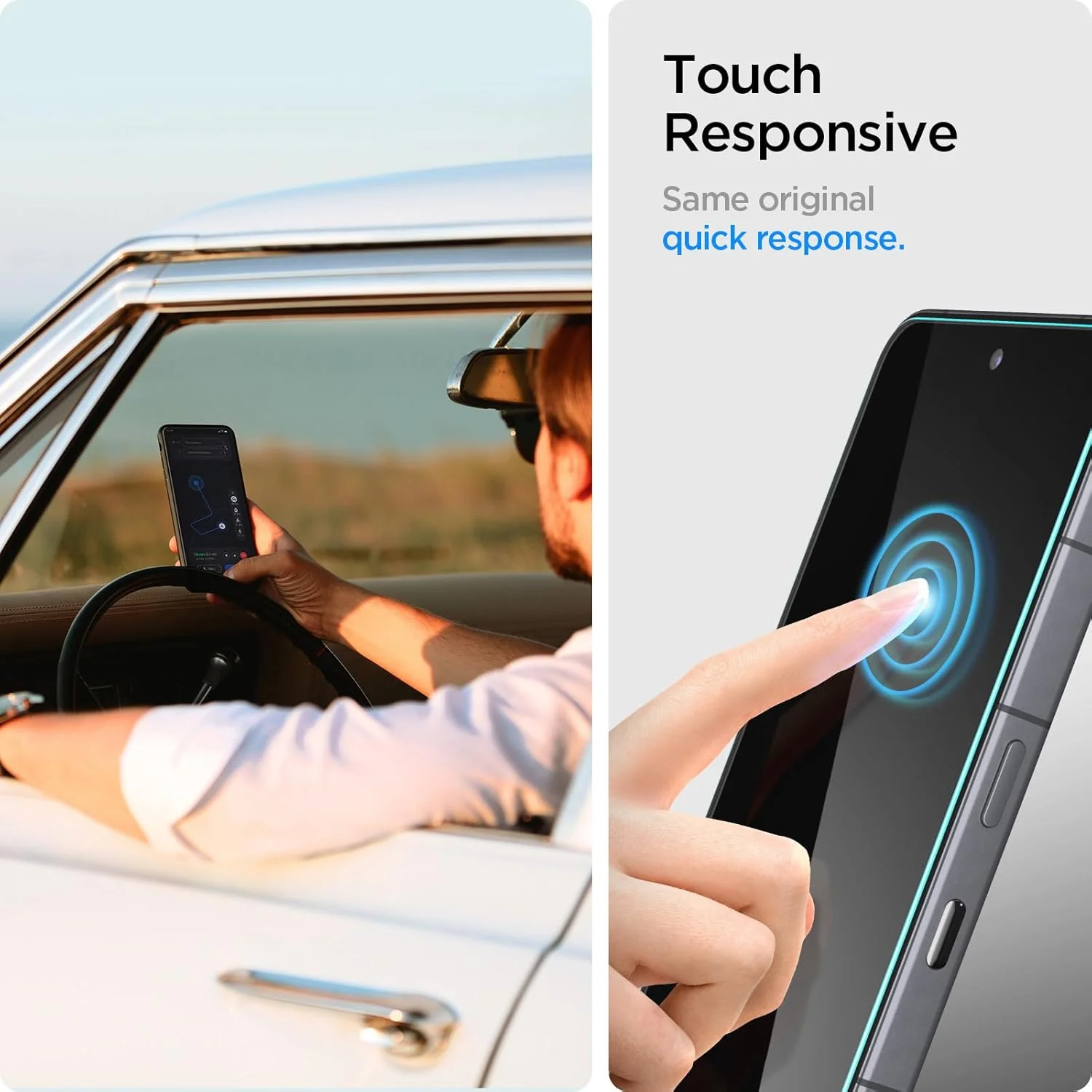 محافظ صفحه نمایش شیشه ای ممتاز Spigen GLAStR Slim برای Nothing Phone (3) - [بسته 2 عددی]