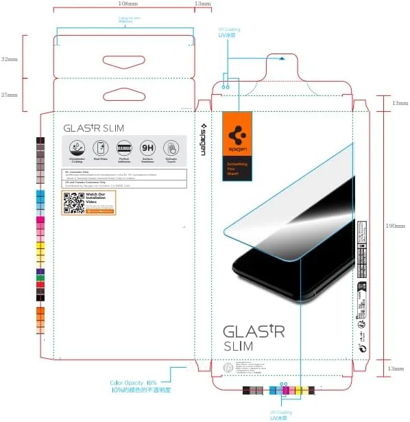 محافظ صفحه نمایش شیشه ای ممتاز Spigen GLAStR Slim برای Nothing Phone (3) - [بسته 2 عددی]