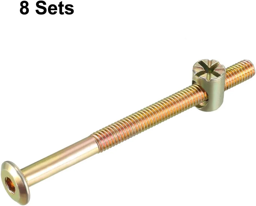 uxcell M6x80mm Furniture Bolt Nut Set Hex Socket Screw 58mm Thread Length with Barrel Nuts Phillips-Slotted 8 Sets uxcell M6x80mm Furniture Bolt Nut Set Hex Socket Screw 58mm Thread Length with Barrel Nuts Phillips-Slotted 8 Sets