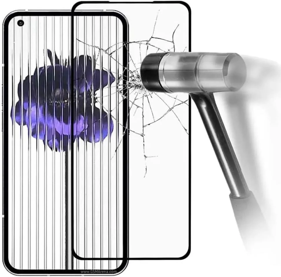 محافظ صفحه نمایش Zubitech برای Nothing Phone 1، محافظ صفحه شیشه ای حرارت دیده با سختی 9H، مقاوم در برابر اثر انگشت و خراش برای Nothing Phone 1
