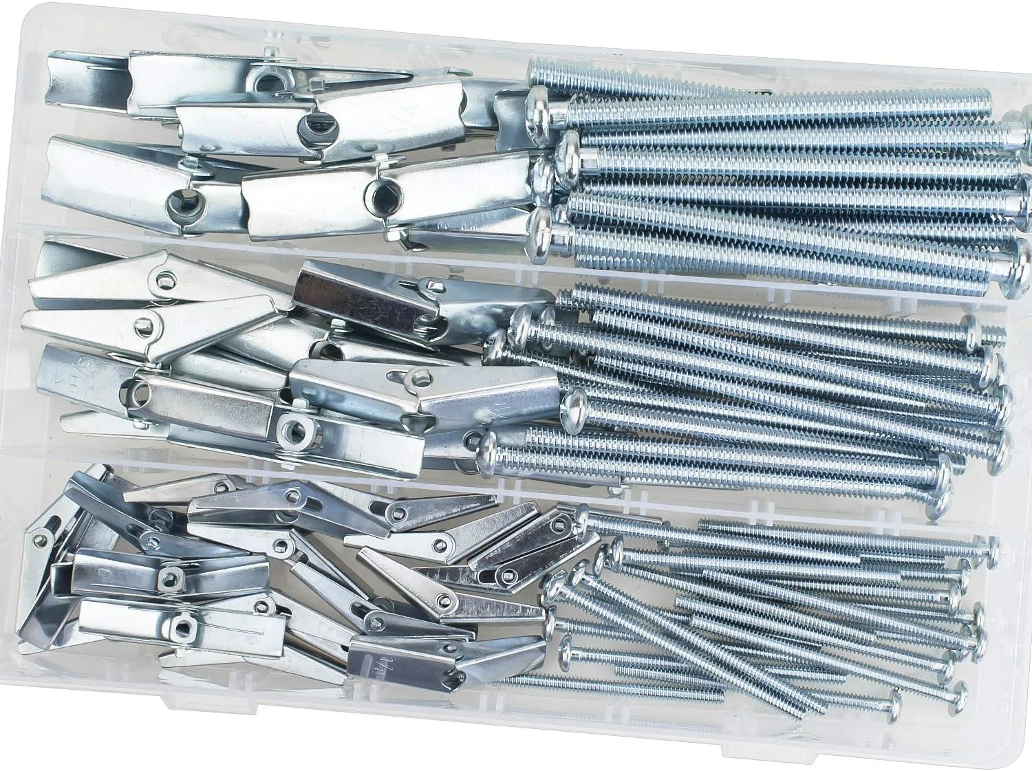 پیچ و مهره پروانه ای Sutemribor در سایزهای 1/8 اینچ، 3/16 اینچ و 1/4 اینچ، مناسب برای آویزان کردن اجسام سنگین از دیوار خشک، 48 عدد پیچ و مهره پروانه ای Sutemribor در سایزهای 1/8 اینچ، 3/16 اینچ و 1/4 اینچ، مناسب برای آویزان کردن اجسام سنگین از دیوار خشک، 48 عدد