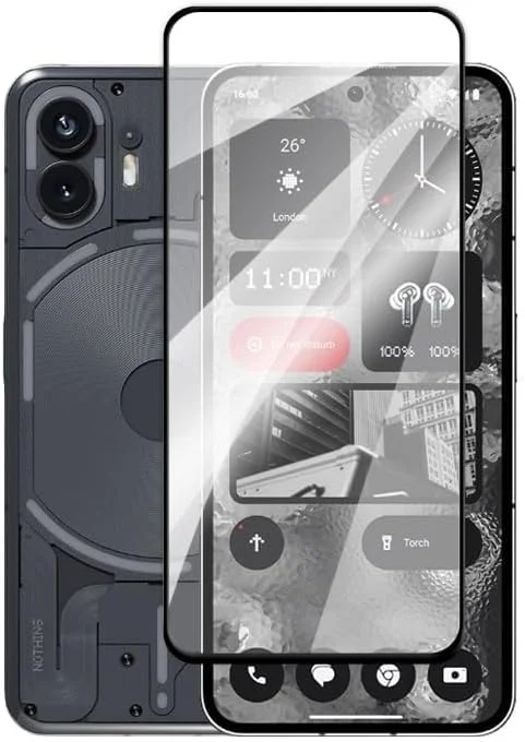 محافظ صفحه نمایش شیشه ای تمپرد فول اسکرین مشکی Muzz مناسب برای Nothing Phone 2، پوشش کامل چسب، محافظ صفحه نمایش HD با پوشش کامل لبه مشکی، محافظ سه بعدی شیشه ای براق مناسب برای Nothing 2 (6.7 اینچ) (1 عدد) محافظ صفحه نمایش شیشه ای تمپرد فول اسکرین مشکی Muzz مناسب برای Nothing Phone 2، پوشش کامل چسب، محافظ صفحه نمایش HD با پوشش کامل لبه مشکی، محافظ سه بعدی شیشه ای براق مناسب برای Nothing 2 (6.7 اینچ) (1 عدد)