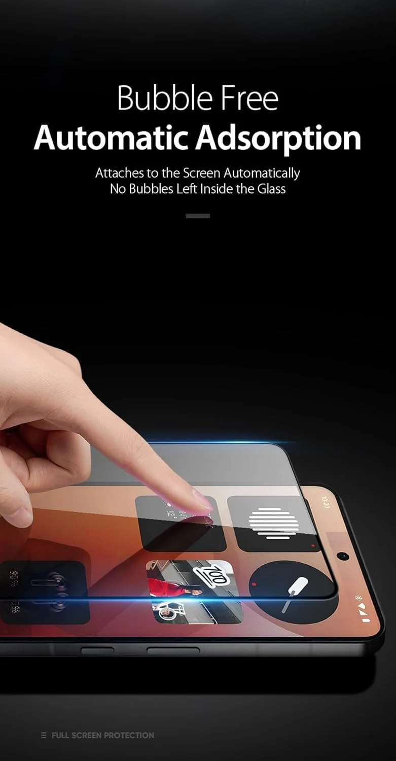 محافظ صفحه نمایش شیشه ای حرارت دیده با سختی 9H، ضد اثر انگشت و مقاوم در برابر خراش برای ناتینگ فون 3 5G محافظ صفحه نمایش شیشه ای حرارت دیده با سختی 9H، ضد اثر انگشت و مقاوم در برابر خراش برای ناتینگ فون 3 5G