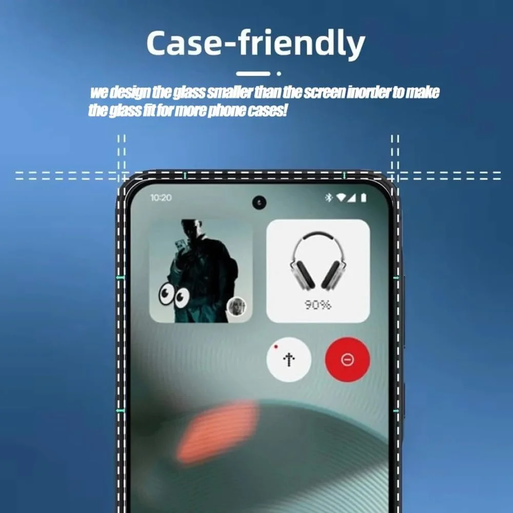 محافظ صفحه نمایش شیشه ای حرارت دیده با سختی 9H، ضد اثر انگشت و مقاوم در برابر خراش برای ناتینگ فون 3 5G محافظ صفحه نمایش شیشه ای حرارت دیده با سختی 9H، ضد اثر انگشت و مقاوم در برابر خراش برای ناتینگ فون 3 5G