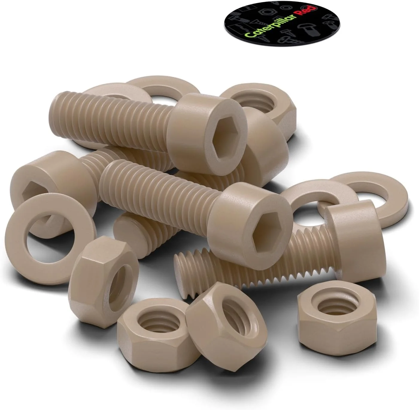 پیچ و مهره سر استوانه ای آلن خور کاترپیلار قرمز 5 عددی PEEK M6 x 20mm - پیچ و مهره پلاستیکی Peek، ضد خوردگی، مقاوم در برابر مواد شیمیایی، مقاوم در برابر درجه حرارت بالا، غیر منبسط شونده، 15/64 x 25/32 پیچ و مهره سر استوانه ای آلن خور کاترپیلار قرمز 5 عددی PEEK M6 x 20mm - پیچ و مهره پلاستیکی Peek، ضد خوردگی، مقاوم در برابر مواد شیمیایی، مقاوم در برابر درجه حرارت بالا، غیر منبسط شونده، 15/64 x 25/32