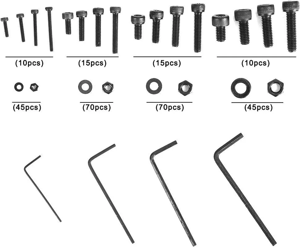 پیچ و مهره استوانه ای سر شش گوش فولاد کربنی WWART، 664 عددی، مناسب تجهیزات ماشین آلات پیچ و مهره استوانه ای سر شش گوش فولاد کربنی WWART، 664 عددی، مناسب تجهیزات ماشین آلات