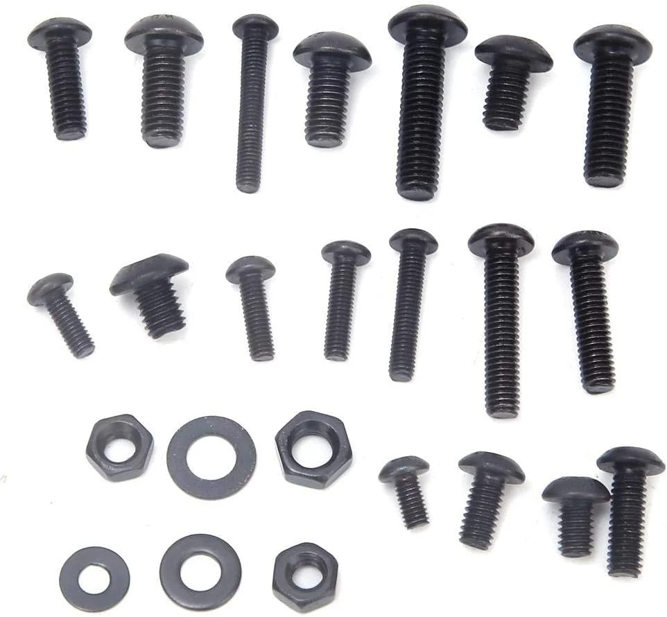 مجموعه مهره و پیچ شش گوش 570 عددی، شامل پیچ شش گوش فولادی کربنی مشکی، مهره، پیچ و مهره، مجموعه واشر تخت و 3 عدد آچار آلن، برای تعمیر و نگهداری صنعتی مجموعه مهره و پیچ شش گوش 570 عددی، شامل پیچ شش گوش فولادی کربنی مشکی، مهره، پیچ و مهره، مجموعه واشر تخت و 3 عدد آچار آلن، برای تعمیر و نگهداری صنعتی