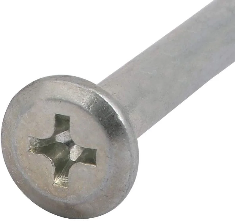 Aexit M8 (تجهیزات سخت افزاری تجهیزات عمرانی) رزوه 100 میلی متر طول پیچ ​​سر گرد فیلیپس 2 عدد با مهره قفلی شش گوش (94ry478qf726)