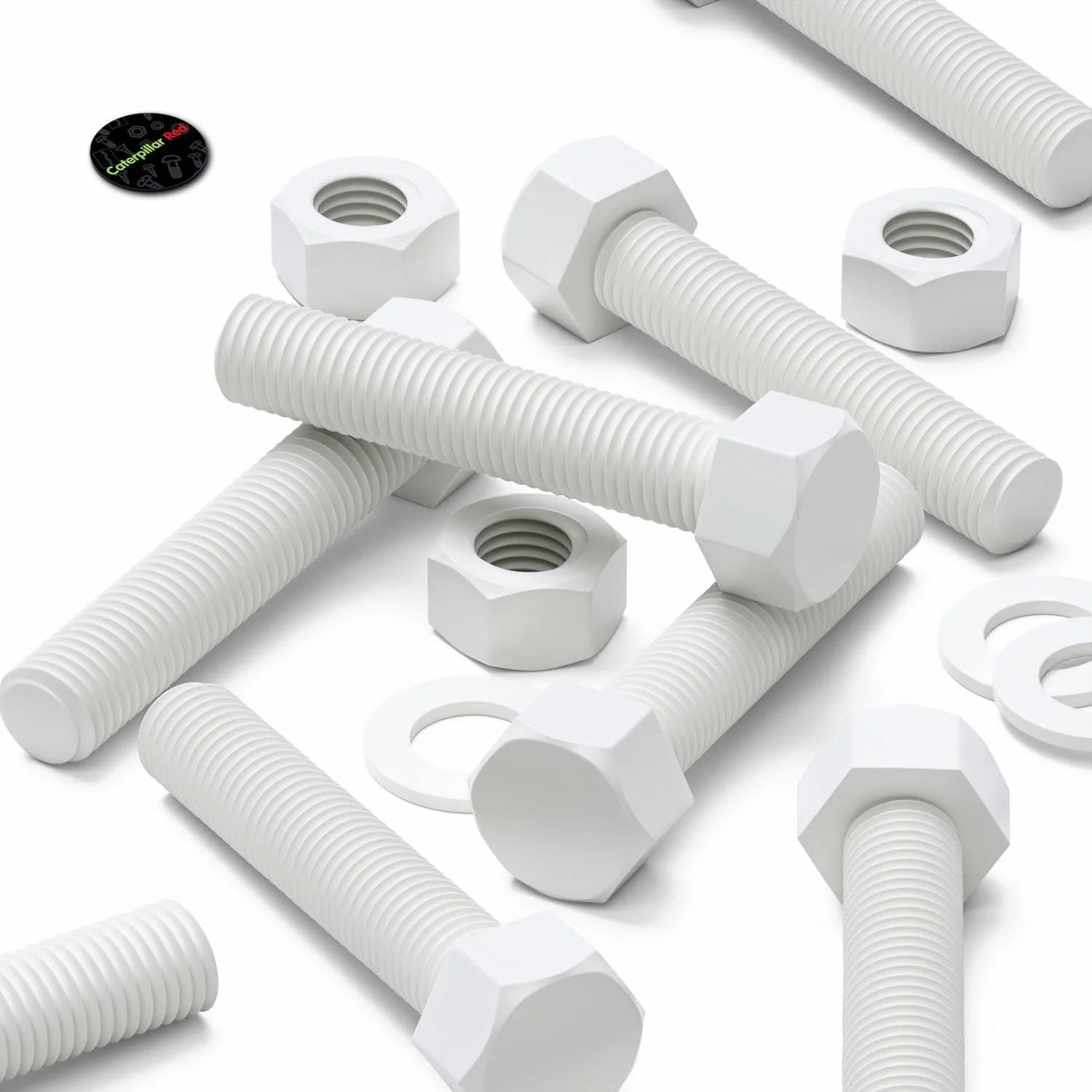 پیچ و مهره سر شش گوش قرمز کاترپیلار، پلاستیک پلی پروپیلن (PP)، واشر، M20 x 100mm، بست، مقاوم در برابر آب، ضد خوردگی، مقاوم در برابر مواد شیمیایی، 25/32" x 3 15/16" پیچ و مهره سر شش گوش قرمز کاترپیلار، پلاستیک پلی پروپیلن (PP)، واشر، M20 x 100mm، بست، مقاوم در برابر آب، ضد خوردگی، مقاوم در برابر مواد شیمیایی، 25/32" x 3 15/16"