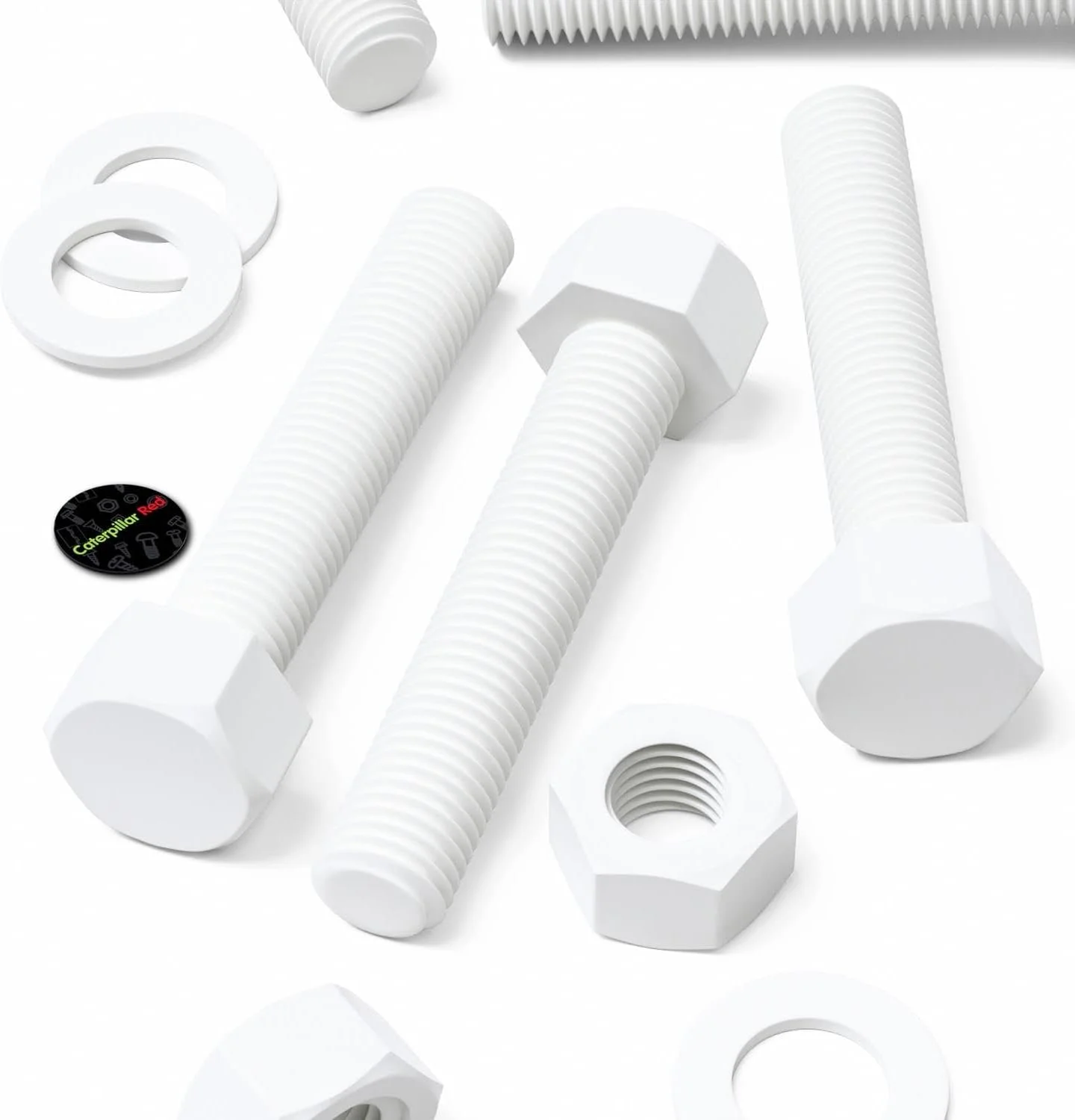 پیچ و مهره سر شش گوش قرمز کاترپیلار، پلاستیک پلی پروپیلن (PP)، واشر، M20 x 100mm، بست، مقاوم در برابر آب، ضد خوردگی، مقاوم در برابر مواد شیمیایی، 25/32" x 3 15/16" پیچ و مهره سر شش گوش قرمز کاترپیلار، پلاستیک پلی پروپیلن (PP)، واشر، M20 x 100mm، بست، مقاوم در برابر آب، ضد خوردگی، مقاوم در برابر مواد شیمیایی، 25/32" x 3 15/16"