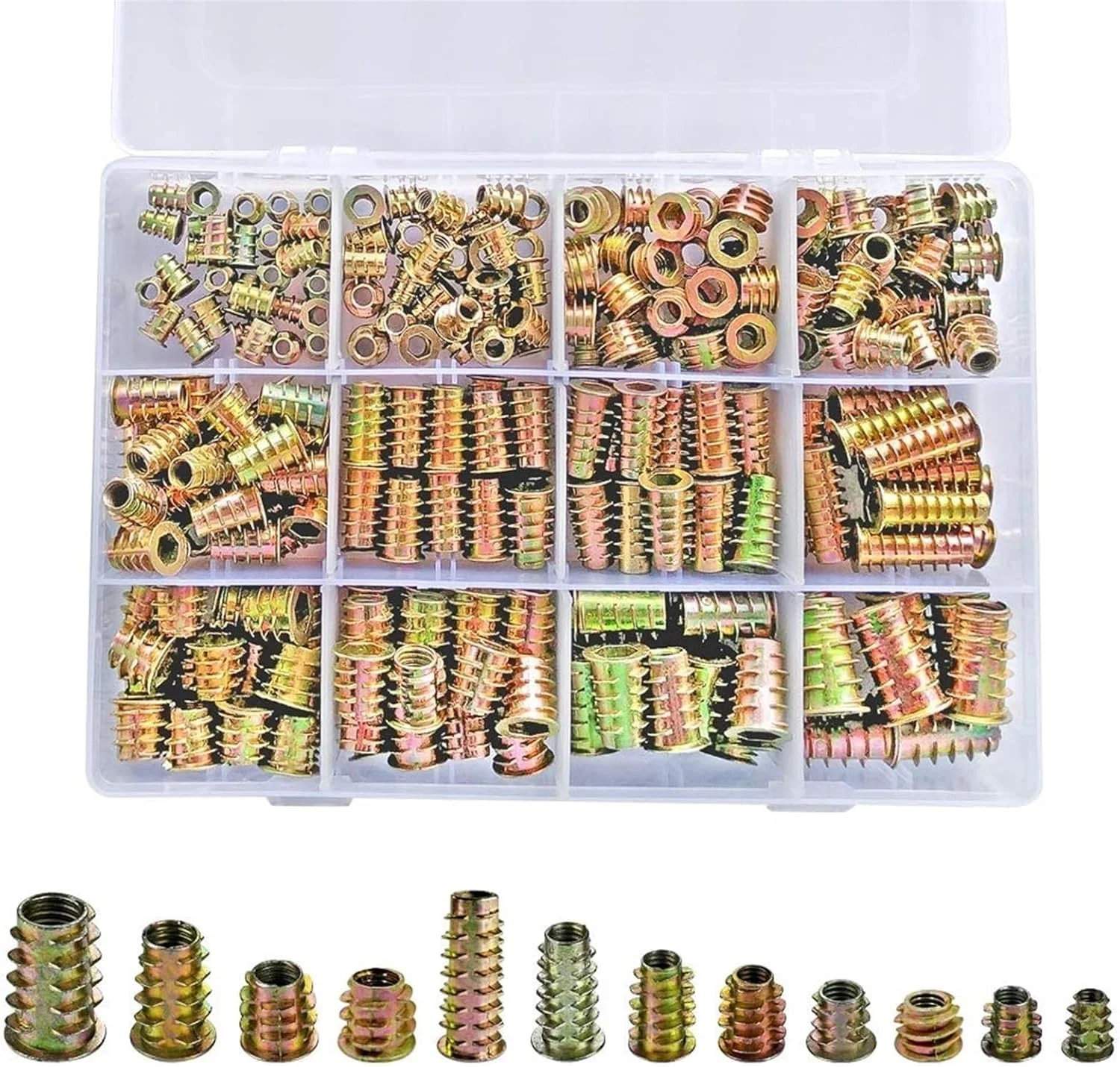 THE WHITE SHOP THE WHITE SHOP مجموعه 265 عددی مهره های رزوه ای متری در 12 سایز M4/M5/M6/M8/M10، کیت ابزار اتصالات مبلمان آلیاژ روی، پیچ و مهره، اتصال دهنده، مهره های درج پیچ سوکت شش گوش THE WHITE SHOP THE WHITE SHOP مجموعه 265 عددی مهره های رزوه ای متری در 12 سایز M4/M5/M6/M8/M10، کیت ابزار اتصالات مبلمان آلیاژ روی، پیچ و مهره، اتصال دهنده، مهره های درج پیچ سوکت شش گوش