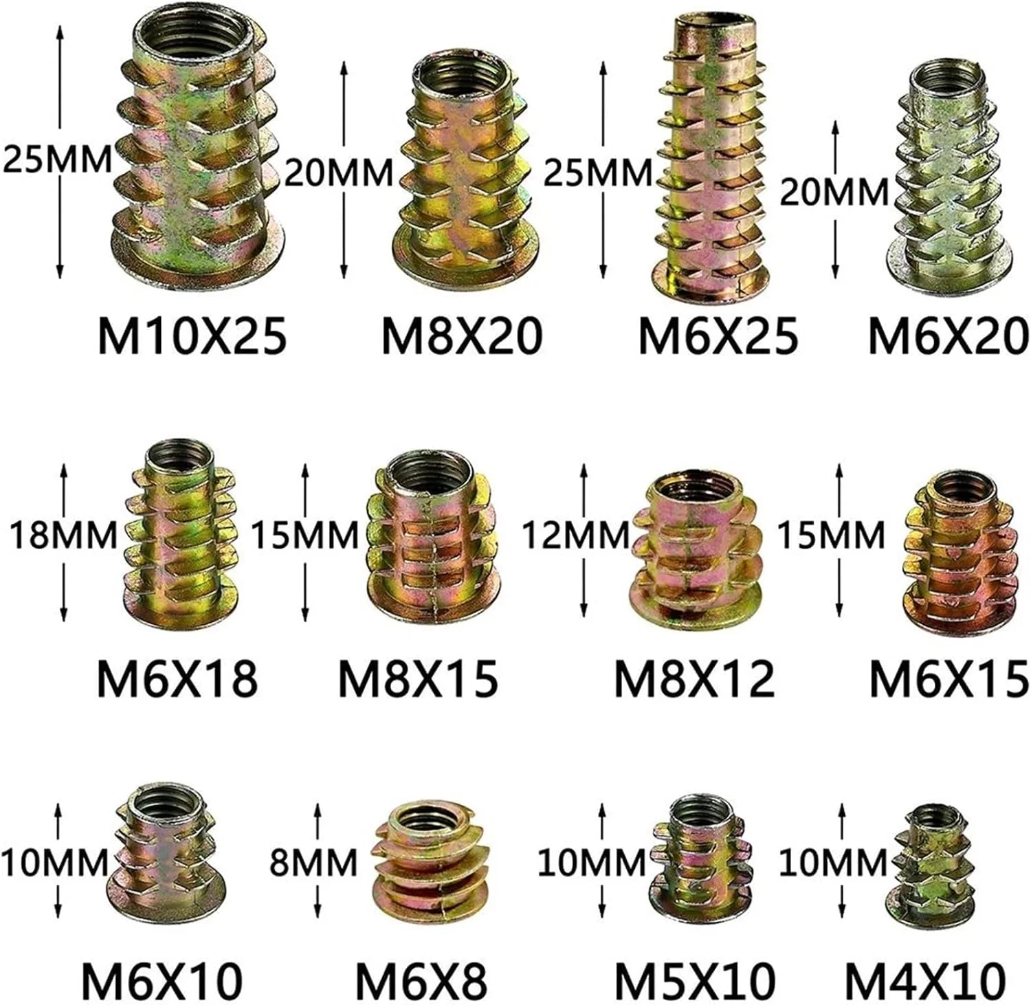 THE WHITE SHOP THE WHITE SHOP مجموعه 265 عددی مهره های رزوه ای متری در 12 سایز M4/M5/M6/M8/M10، کیت ابزار اتصالات مبلمان آلیاژ روی، پیچ و مهره، اتصال دهنده، مهره های درج پیچ سوکت شش گوش THE WHITE SHOP THE WHITE SHOP مجموعه 265 عددی مهره های رزوه ای متری در 12 سایز M4/M5/M6/M8/M10، کیت ابزار اتصالات مبلمان آلیاژ روی، پیچ و مهره، اتصال دهنده، مهره های درج پیچ سوکت شش گوش