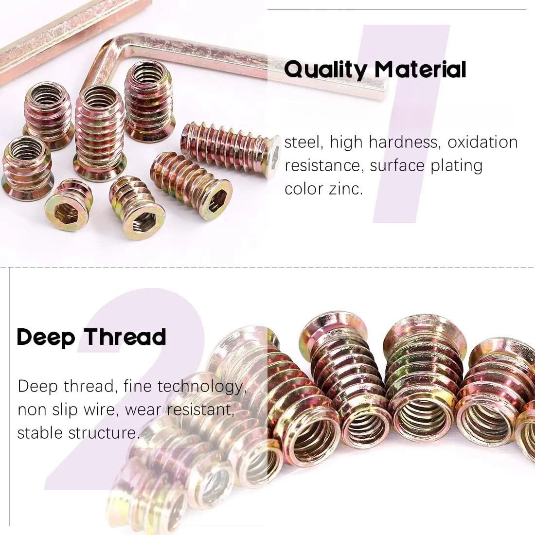 THE WHITE SHOP THE WHITE SHOP مجموعه 265 عددی مهره های رزوه ای متری در 12 سایز M4/M5/M6/M8/M10، کیت ابزار اتصالات مبلمان آلیاژ روی، پیچ و مهره، اتصال دهنده، مهره های درج پیچ سوکت شش گوش THE WHITE SHOP THE WHITE SHOP مجموعه 265 عددی مهره های رزوه ای متری در 12 سایز M4/M5/M6/M8/M10، کیت ابزار اتصالات مبلمان آلیاژ روی، پیچ و مهره، اتصال دهنده، مهره های درج پیچ سوکت شش گوش