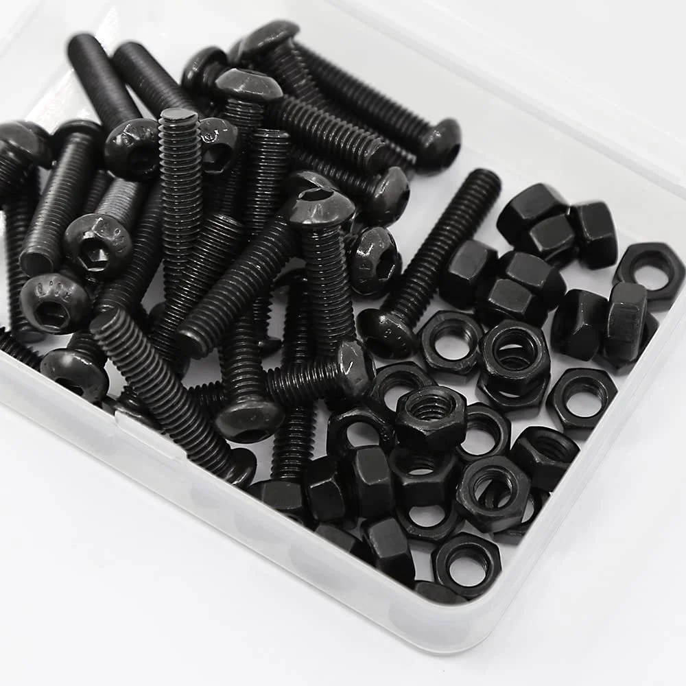 مجموعه پیچ و مهره MINHER (30 ست) M6 x 20 میلی متر، پیچ های آلن سر نیم گرد، فولاد آلیاژی درجه 10.9، رزوه کامل مجموعه پیچ و مهره MINHER (30 ست) M6 x 20 میلی متر، پیچ های آلن سر نیم گرد، فولاد آلیاژی درجه 10.9، رزوه کامل