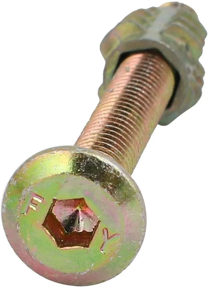 Aexit 5 عدد اتصالات اتصال دهنده مبلمان (سخت افزار خانگی) پیچ با سر استوانه ای M6x50mm با مهره چوبی Aexit 5 عدد اتصالات اتصال دهنده مبلمان (سخت افزار خانگی) پیچ با سر استوانه ای M6x50mm با مهره چوبی