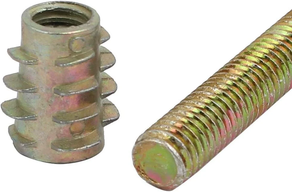 Aexit 5 عدد اتصالات اتصال دهنده مبلمان (سخت افزار خانگی) پیچ با سر سوکت شش گوش M6x100mm به همراه مهره چوبی