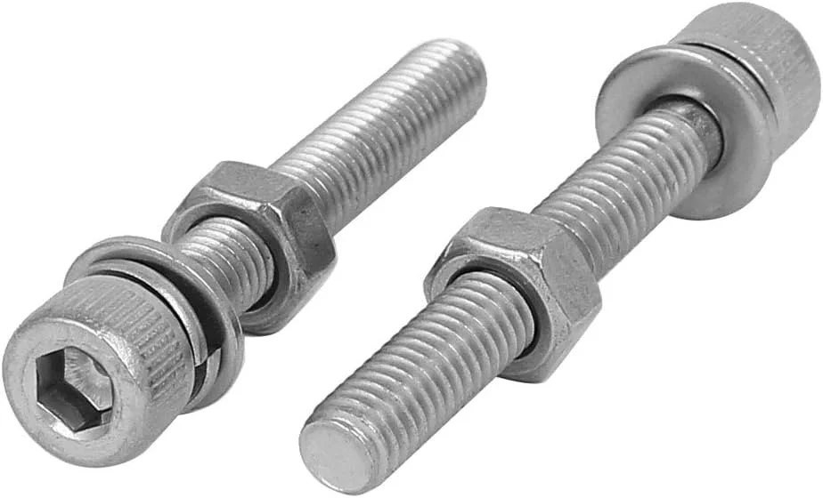 uxcell پیچ و مهره M5 x 35mm استیل ضد زنگ 304 با سر سوکت شش گوش و واشر، 10 ست uxcell پیچ و مهره M5 x 35mm استیل ضد زنگ 304 با سر سوکت شش گوش و واشر، 10 ست