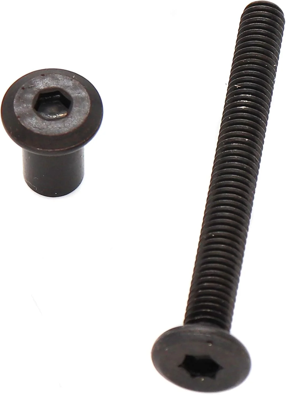 binifiMux بسته 10 عددی پیچ های سر استوانه ای M6x65mm مشکی با مهره های استوانه ای M6 x 12mm مناسب برای تخت خواب و مبلمان کودک