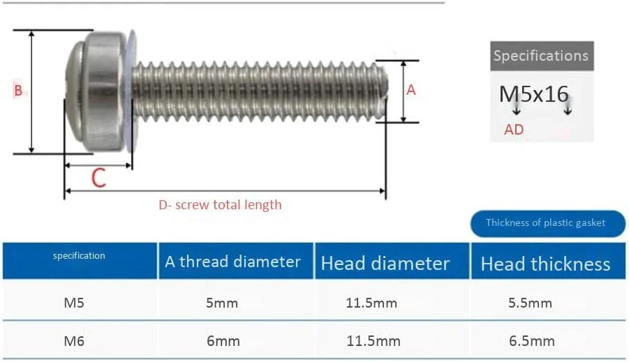 پیچ تاجی استیل 304، پیچ کابینتی چهارسو، ترکیب مهره قفسی، پیچ و مهره M5M6 - M5 * 20 * 5 عدد * بدون مهره